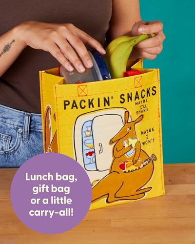 Blue Q Handy Tote Bag - Funny Reycled & Reusable Tote Bag - color: Packin' Snacks