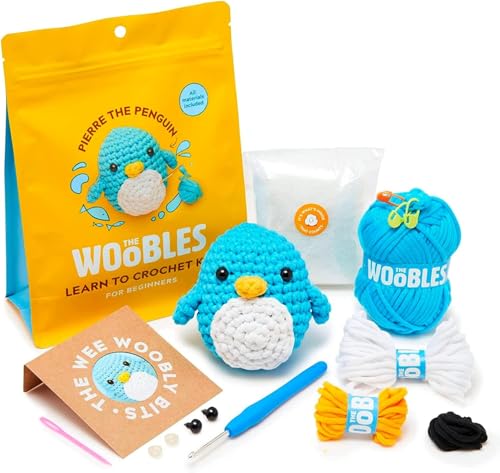 The Woobles Crochet Kit for Beginners - Pierre The Penguin - color: Pierre The Penguin, size: Original