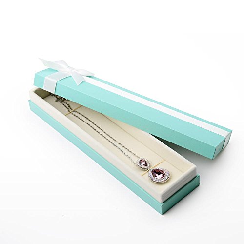 Oirlv Necklace/Bracelet Gift Box,Long Chain Jewelry Display Case(Blue) - size: Bracelet/Necklace/Long chain Box