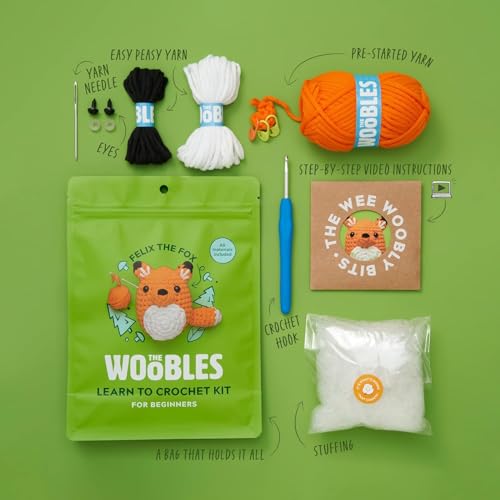 The Woobles Crochet Kit for Beginners (Felix the Fox) - color: Felix The Fox, size: Original