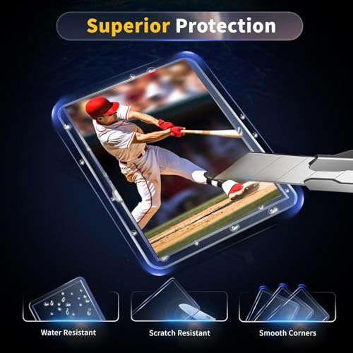 200 Card Sleeves Hard Plastic, 3×4 Baseball Card Holder for Sports Cards - size: 100 Hard Sleeves + 100 Soft Sleeves