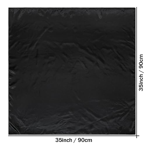 AWAYTR 2-Pack 35" Silk-Like Satin Head Scarves for Women, Square Bandanas - color: Leopard + Black