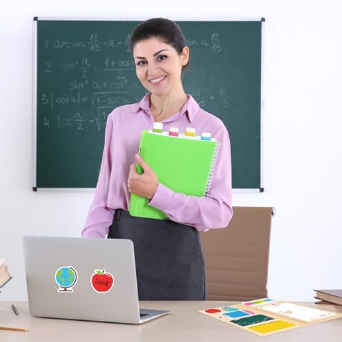 Teacher Sticky Notes Set, 420 Sheets Teaching is a Work of Heart Self-Stick Notes Pads Teachers Themed Memo Pads for Teacher Appreciation Gift Back to School Office Supplies - style: Teacher
