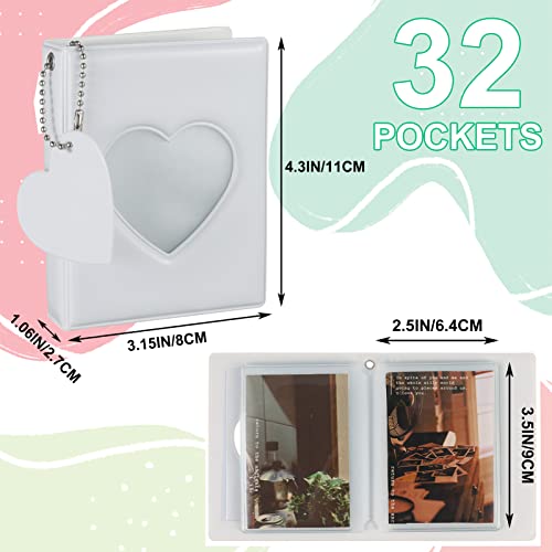 FRIUSATE Kpop Photocard Holder Book, 32 Pockets, 3 Inch, White - color: White