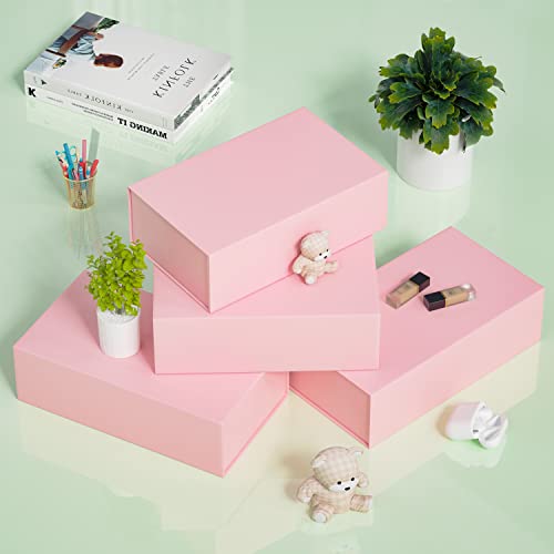 RYDDOY Pink Gift Box, 9.5x6x3'' Gift Boxes with Lids for Presents - color: Pink, size: 9.5 x 6 x 3 Inch