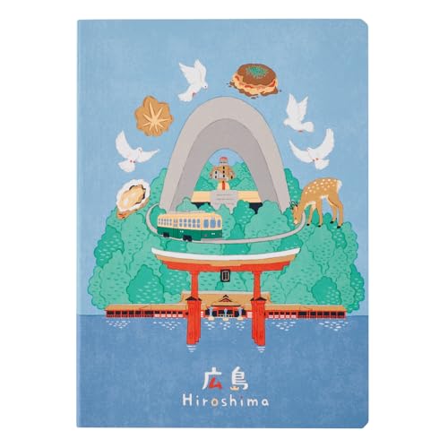 NOLTY JAPAN NOTE, A6 Notebook Featuring Japanese Design, Hiroshima, JP0105 - color: Hiroshima