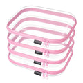YQBRAO Clear Hard Shell Zipper Cases, 4 Medium Makeup Organizers, Pink - color: Pink, size: 4 Pack(M)