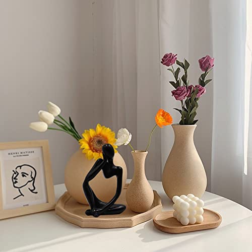 Thinker Statues and Sculptures, Resin Thinker Statue Ornaments, Abstract Style Sculptures, Housewarming Gifts, Housewarming Decorations, Living Room Dining Desk Decorations(Black Right, Small) - color: Black Right, size: Small