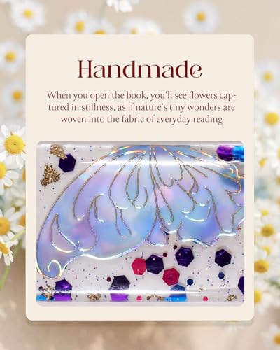Buleens Bookmarks for Women - Purple Butterfly Book Marks for Readers Book Lovers, Personalized Handmade Resin Bookmark with Tassels, Pretty and Aesthetic - color: Purple Butterfly
