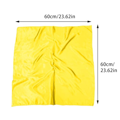 1 Piece of Square Satin Scarf Wrap Ribbon Neck Scarfs Halloween Retro Costume (23.62" x 23.62") - color: Yellow