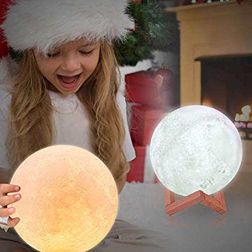 Moon Lamp, 16 Colors Dimmable Rechargeable Night Light, Remote/Touch, 6in - size: 6.0 inch