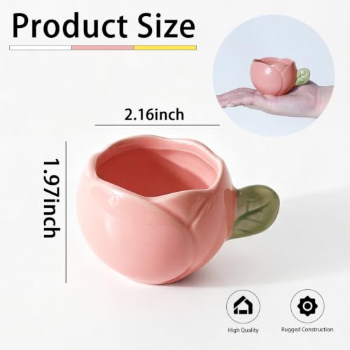 2 Pack Tulip Ceramic Paper Clip Holder, Flower Office Desk Decor - color: Tulip Pink+Yellow