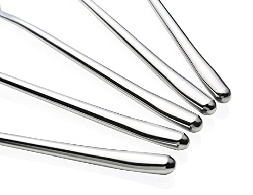 Miupoo Korean Soup Spoons Stainless Steel Long Handle Tablespoon Pack of 5 - size: 7.8x1.6 inches