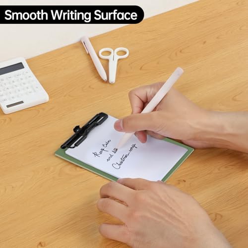 FRETONBA Mini Clipboard 4x6 Inch with Pen Holder, 2 Pack, Green - style: 2Pack-Green