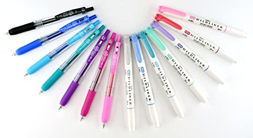 Zebra Pen MILDLINER Highlighter & SARASA Clip Gel Set, Assorted, 14-Pack - style: Notetaking and Creative Planning Set