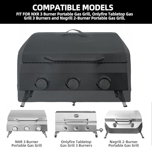 Portable Gas Grill Cover for NXR 3 Burner Grill, Waterproof, Cover Only