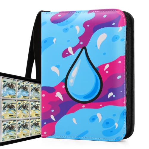 Card Binder 720 Pockets, 9-Pocket Trading Card Binder with 40 Sleeves, Zipper Card Holder Album for TCG, MTG, Baseball, Football and Sports Cards, Blue - color: Blue, size: 720 Pockets