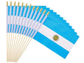25Pack Small Argentina Flag Handheld Mini Argentine Flag on Stick 5x8 Inch - color: Argentina