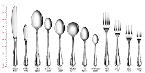 New Star Foodservice Slimline Pattern 18/0 Stainless Steel Teaspoon, 6-Inch, Set of 12, Commercial Grade