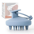 AIMIKE Scalp Massager Shampoo Brush, Soft Silicone Hair Scrubber - color: Morandi - Haze Blue