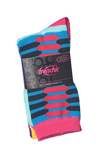 Frenchic 12/24/48 Pairs Pack Women's Colorful Patterned Cute Funny Casual Fashion Crew Socks - color: Cherry