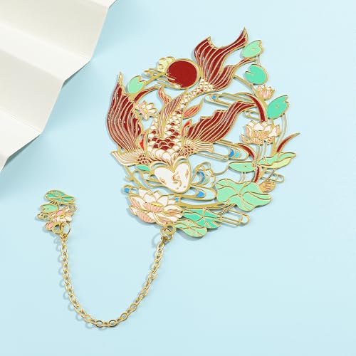 Shan Hai Jing Divine Beasts Bookmark Phoenix Dragon Koi Deer Good Luck Gift - color: Style 4 Gift Boxed