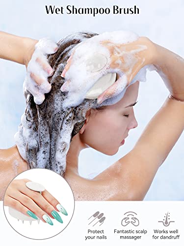 HEETA Scalp Massager Hair Growth Scrubber for Dandruff Removal Hair Care - color: New Beige