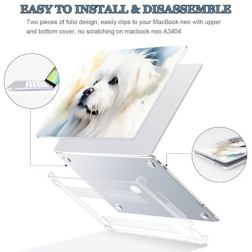 Cute Dog Protective Case for 2026 MacBook Neo 13 Inch A18 Pro A3404 - color: Dog