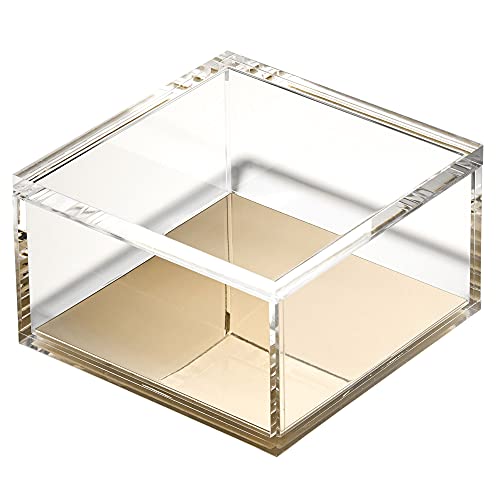 OfficeGoods Acrylic Desk Organizer with Gold Base, Large - color: Gold, size: Large