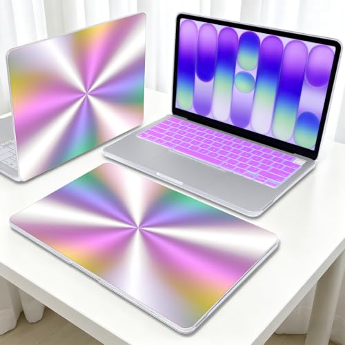 5-in-1 Printed Hard Shell Case for 2026 MacBook Neo 13 Inch A3404 - color: Cool Vibrant Purple