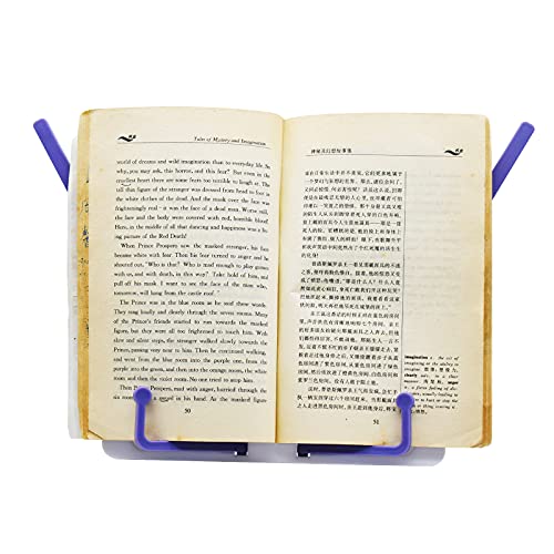 1 PCS Mini Desktop Book Stand Portable Foldable Lightweight Book Rest for Music Score Cookbook Tablet Ergonomic Reading Posture (Max Size 12 X 6 Inches)