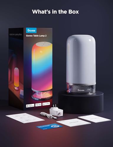 Govee RGBIC Smart Table Lamp 2, Touch Bedside Small Table Lamp (Corded) (Pack of 2) - size: Small (Pack of 2)