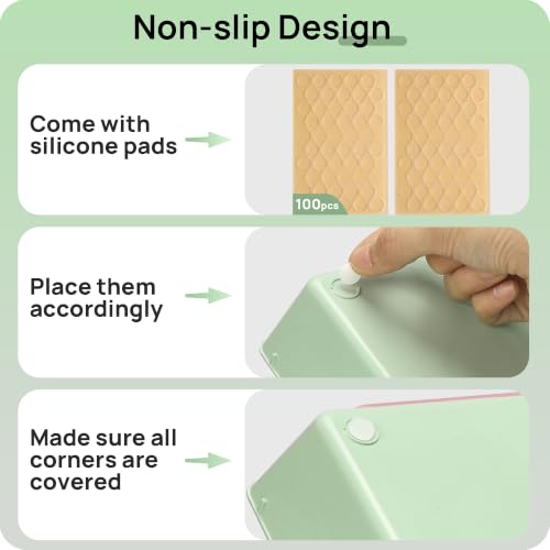 Vtopmart 25 Pack Plastic Drawer Organizers with Anti-slip Rubber Pads - color: Sage Green