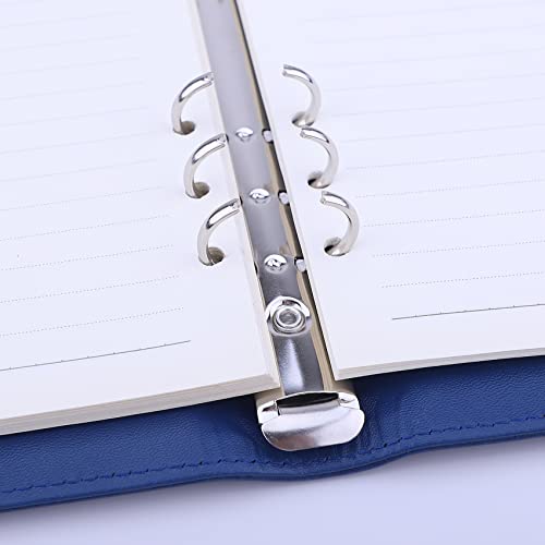 Antner A5 Binder 6 Ring Refillable Notebook Binder Planner Cover for A5 Refill Paper, PU Leather Loose Leaf Personal Organizer Budget Planner for Savings & Budgeting with Magnetic Buckle, Navy Blue - color: Navy Blue