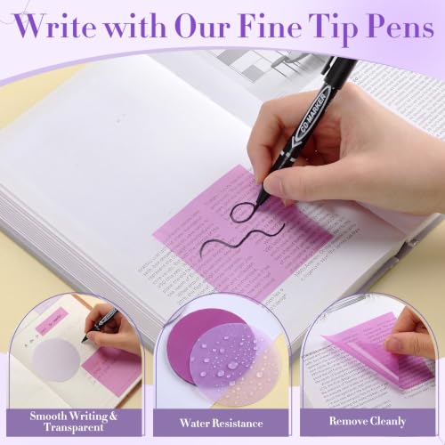 Glenmal Transparent Sticky Note Set, 910 Sheets,Purple - color: Purple
