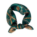 100% Mulberry Silk Neck Scarf for Women Square Neckerchief – 21 inch - color: Darkgreen