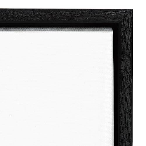 Amanti Art Framed Canvas Wall Art 16x16 River and Clouds III by Silvia Vassileva, Framed Wall Art Canvas, Landscapes Artwork, Modern Decor, Small Poster Painting for Living Room, Bedroom, Bathroom, - color: Sylvie Black, size: 16"L x 16"W