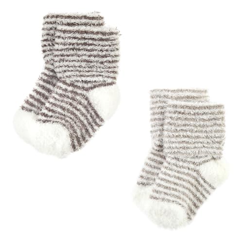 Hudson Baby Baby 8-pack Cotton Rich Newborn and Terry Socks - color: Beige Stripe 8 Pack, size: 0-6 Months