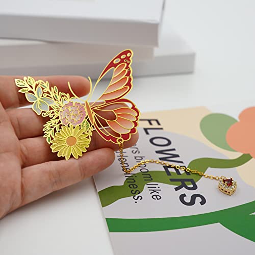 Butterfly Bookmarks for Women,Cute Funny Metal Bookmark,Unique Gifts Book Markers for Women Book Lovers,Teacher Appreciation Gifts,Valentine Mother's Day Christmas New Year Birthday Gift - color: Butterfly03