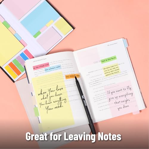 Mr. Pen- Transparent Sticky Notes Set, 380 Pack - color: Pastel 2, size: 1 Set