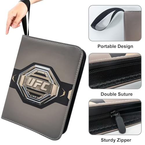 400 Pockets Sports Card Binder, Portable Waterproof PU Storage Album,CH51 - color: Combat-400