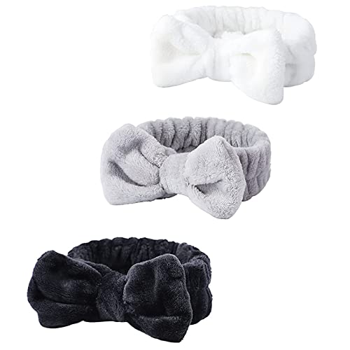WSYUB Spa Headband,Makeup Headbands,Headband for Washing Face - color: Black White and Grey