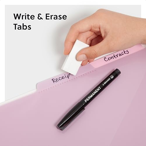 Smead Poly Project Organizer, 6 Tabs, 12 Pockets, Letter Size, Pastel (89208) (Pack of 1) - size: Letter, style: Pastel, 1 Count