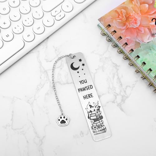 Cat Bookmark Gift for Cat Lovers, Cute Sleeping Kitten Metal Book Mark - style: Sleeping Cat
