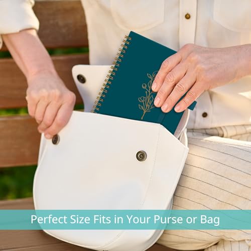 Taja Undated Weekly Planner, To Do List Notebook with Habit Tracker, A5 - color: m.Pine Emerald