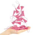 BEL AVENIR 45 pcs Mini Bookmark Tassels 3.75inch Silky Key Tassel-Pink - color: Pink