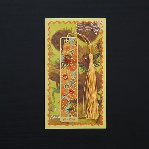 Bookmarks, Golden Oil Painting Theme Gift, Adults, Teens, 1 Pack - style: sunflower