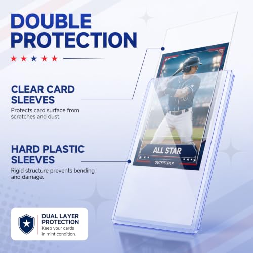 150 Card Protectors, 3"x4" Hard Toploaders & Soft Sleeves for Sports Cards