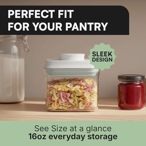 Bop Top Airtight Food Storage Containers with Lid Multi Pack | Kitchen Canister Sets | Air Tight Pantry Container | Pop Top Dry Food Storage Containers for Snacks, Sugar, Flour, Baking, Cereal, Pasta - color: Set of 5