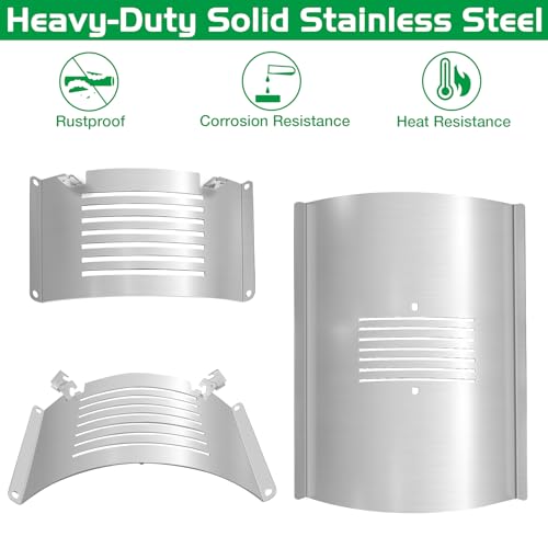Charleston Flame Broiler Kit for Pit Boss 1020 Onyx KC Combo Grill Platinum Series Smoker Replacement Parts PB1285KC PB1020NX Pitboss Heat Deflector Diffuser Plate 60355 31141 BBQ Accessory - size: For 1020/1285 Series